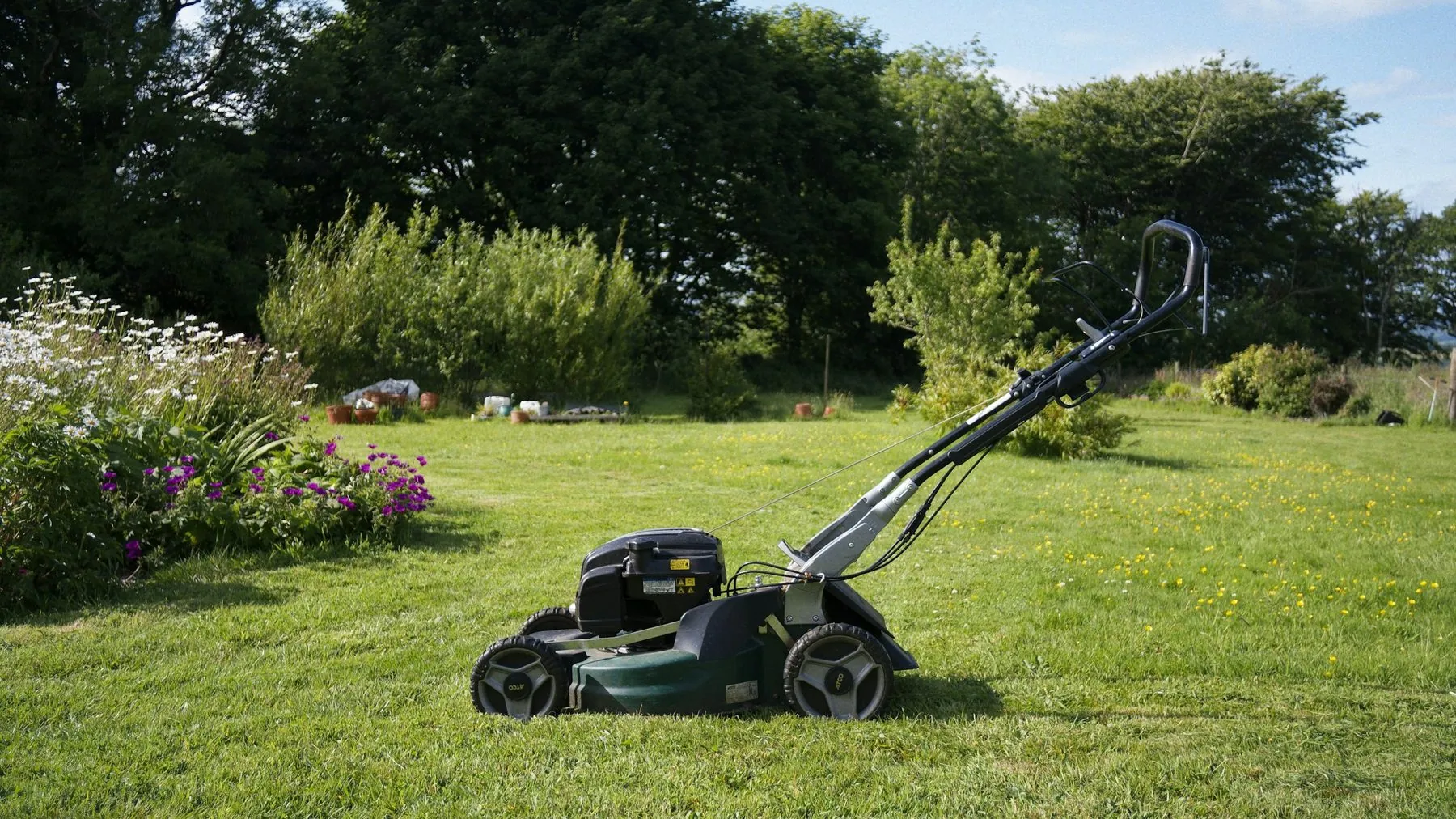 Lawnmower in the Garden